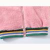 Fleece Children's Jackets Splicing Sleeve Cute Warm Fleece Boys and Girls Casual Sweater Warm Coat