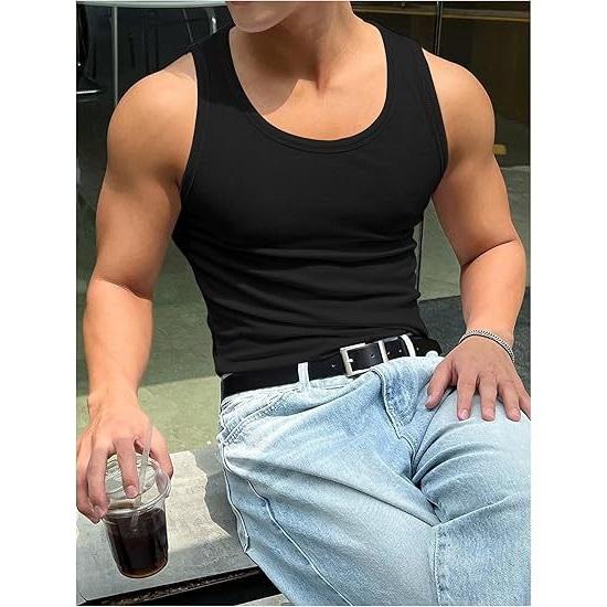 Herren Sommerweste Rundhals Workout Fitness Muskelweste