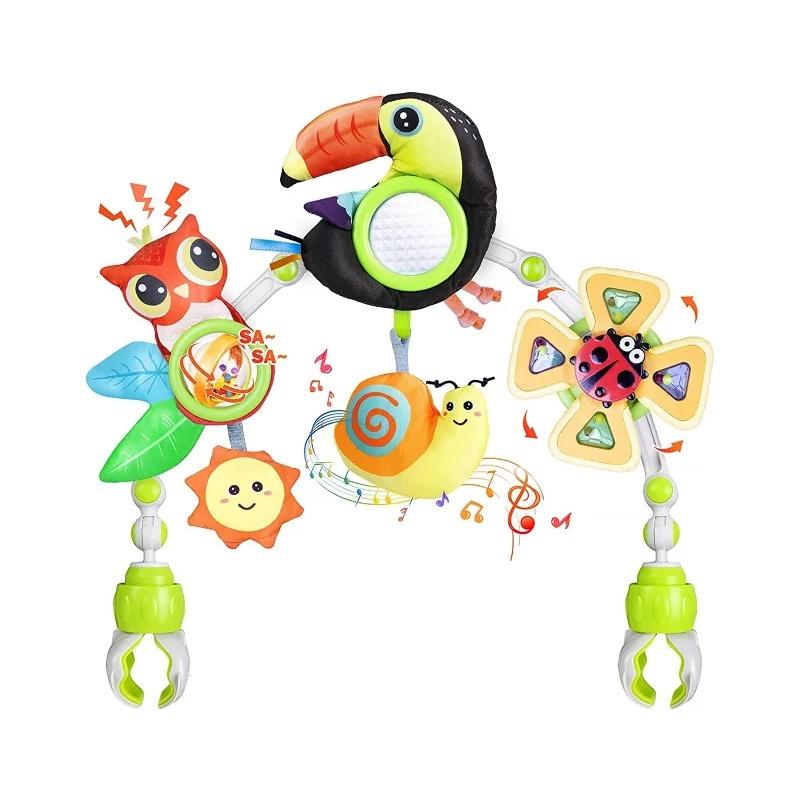 Baby Toy Stroller Arch Musical Rattle Adjustable Clip Crib Mobile Hanging Bed Bell 0 12 Months Educational Toys for Newborn Gift
