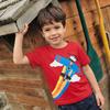 Boys' Short Sleeve Round Neck T-Shirt - Cute Printed Children's Top