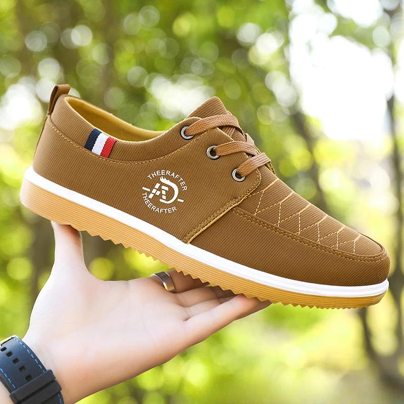Herren Canvas Schuhe Sommer Atmungsaktive Freizeitschuhe für Männer Mode Lässige Sportschuhe Sehnensohle Verschleißfeste Laufschuhe