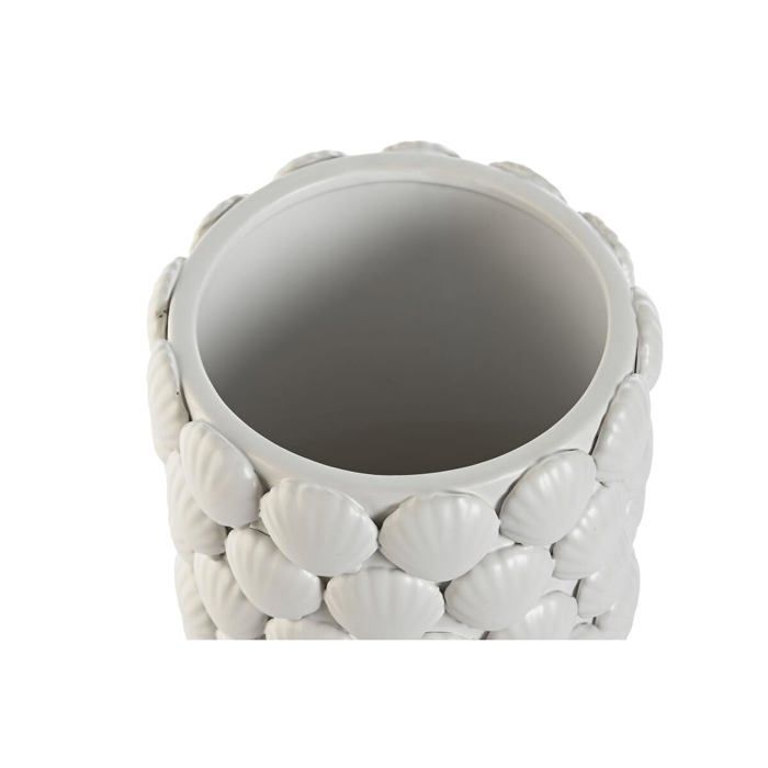 Mediterranean Stoneware Vase - Home ESPRIT - White - 16.5x16.5x38.5 Cm - Multicolor - Interior Decoration