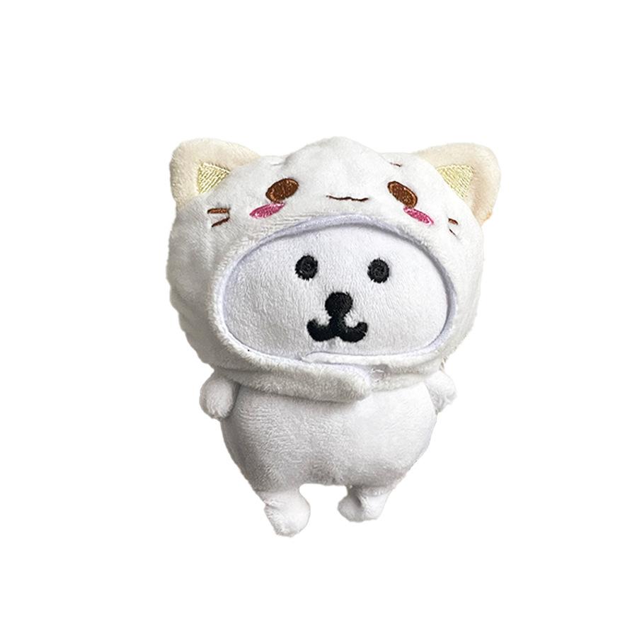 Cartoon Cute Little White Bear Plush Doll Nun Doll Dress Up Cotton Doll Dress Up Cloak Accessories Rat King Cooking Doll