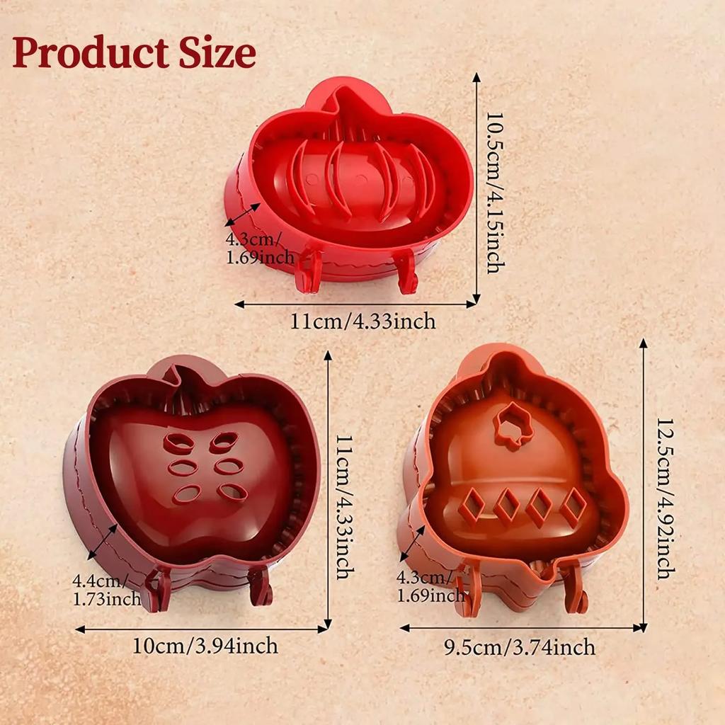 Halloween Christmas Mold Pie Cutter and Sealer Round Empanada Press Maker Pumpkin Mould Kitchen Gadget Cookie Mould for Baking
