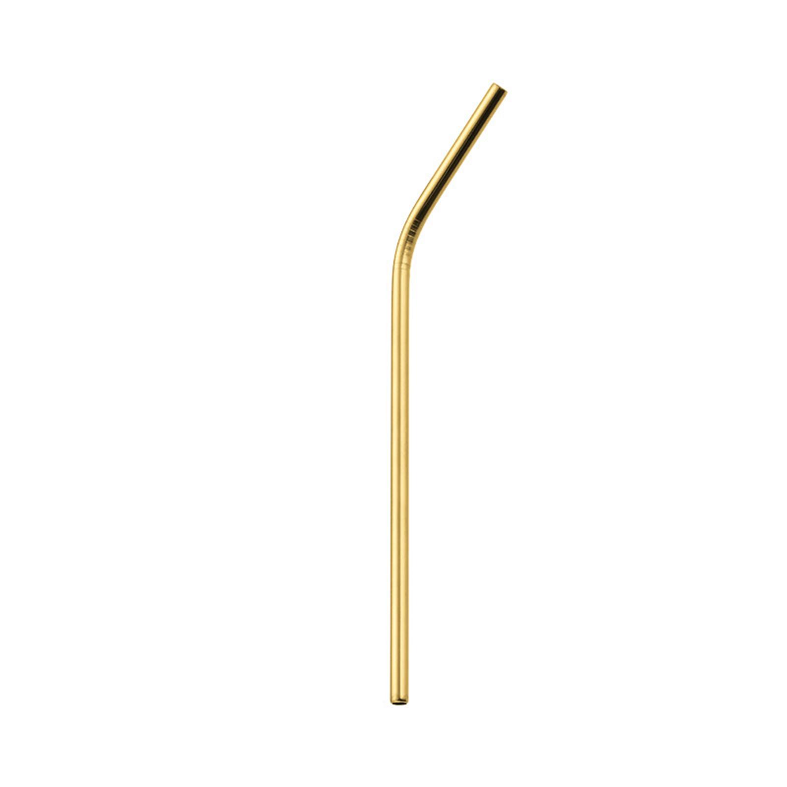 

Reusable Stainless Steel Straw For Drinking Coffee Fruit Juice Drinks One Size золотой