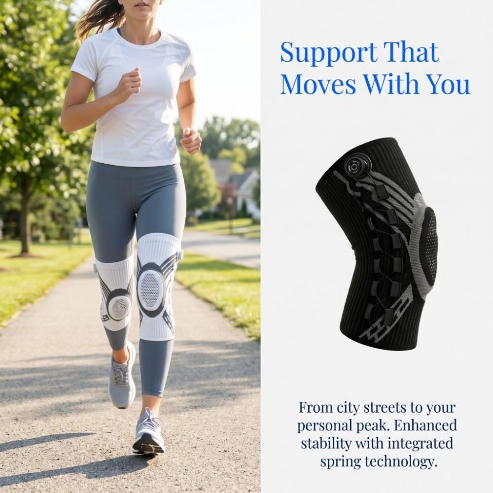 Elastic Shin Defender Adjustable Sports Knee Brace Professional Knob Knee Pads  Basketball