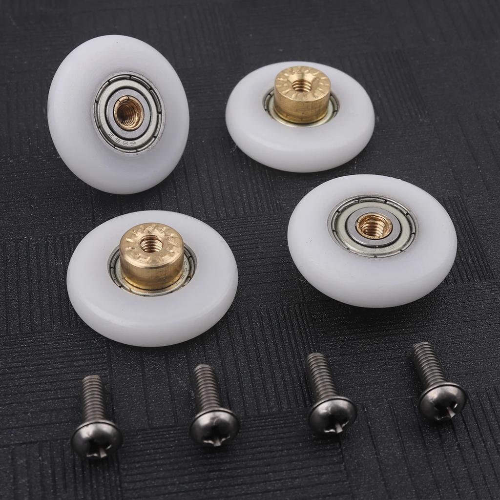 4pcs/set Durable Roller Shower Rooms Cabins Pulley Shower Room Roller /Runners/Wheels/Pulleys Diameter 19mm/23mm/25mm/27mm