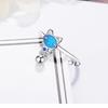 Korean Trend Blue Cat Opening Ring For Women Exquisite Crystal Zircon Adjustable Ring Accessories Cute Girl Jewelry Gift
