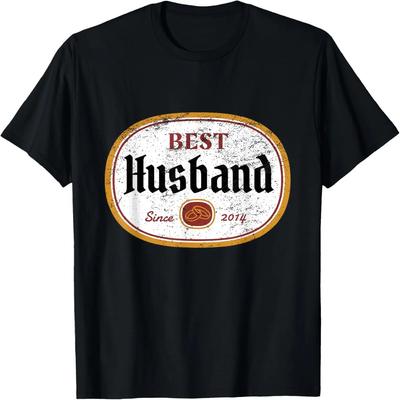 Mens Wedding Anniversary Best Husband Since 2014 T-Shirt