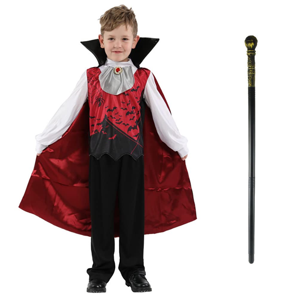 Костюм вампира Formemory, Косплей Дракулы, Костюм на Хэллоуин для детей, Мальчиков, Костюм вампира Дракулы на Хэллоуин, Детский костюм (XL)