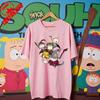 South Parks kleiner fetter Junge Cartman Süßes Cartoon Gedrucktes T-Shirt Shirt Humorvolle Streetwear Unisex Sommer Rundhals Kurzärmlig