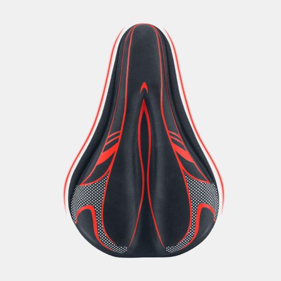 Bike Cushion Cover Reflective Ergonomic High Elasticity Non-slip Sponge Filling Soft Road Bike Seat Cover Cycling Supplies
