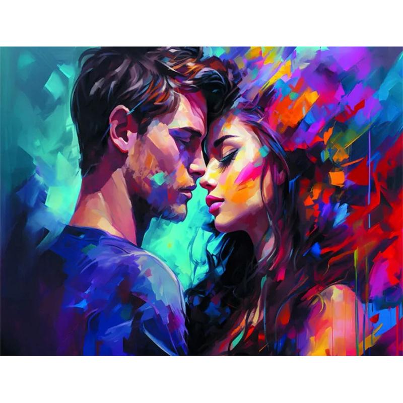 

DIY алмазная живопись пара влюблённая пара вышивка крестиком комплект мозаика искусство алмазная живопись полный круг/квадратный алмаз украшение дома Round 30x40cm