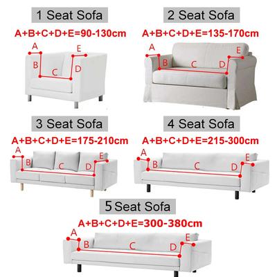 New Jacquard Fabric Sofa Cover Solid Color Couch Covers Elastic Washable Slipcover For L-Shaped Sofa Living Room 1/2/3/4/5 Seat