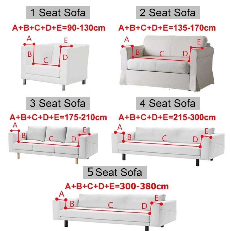 New Jacquard Fabric Sofa Cover Solid Color Couch Covers Elastic Washable Slipcover For L-Shaped Sofa Living Room 1/2/3/4/5 Seat