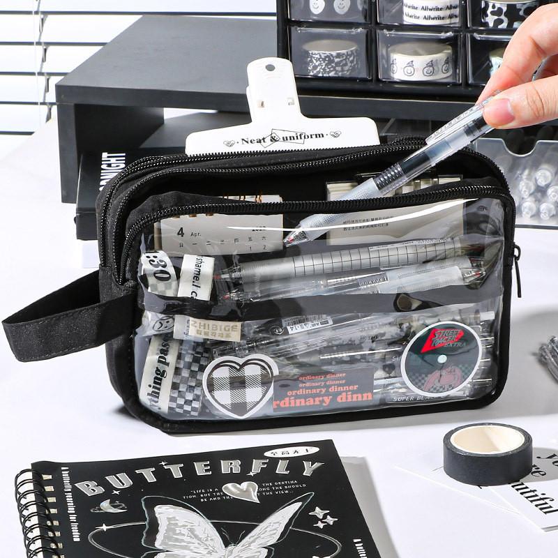 Large Pencil Case for Girls Teens Kids Pencil Bag with Zipper Pencil Pouch Aesthetic Pencil Pen Case Organizer for School