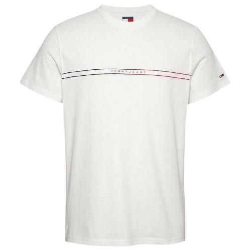 Tommy Jeans Mens Lettering Crew Neck Slim T-Shirt
