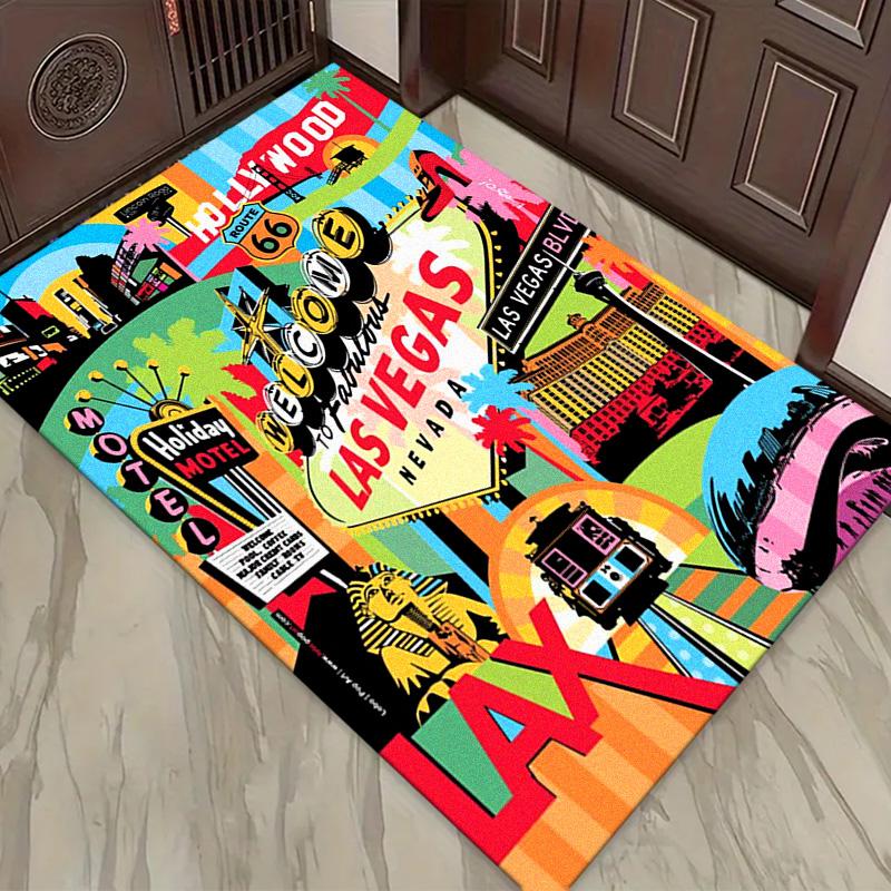 New York City Pop Art Carpet Rug for Living Room Bedroom Home Sofa Decoration,Kids play Non-slip Floor Mat