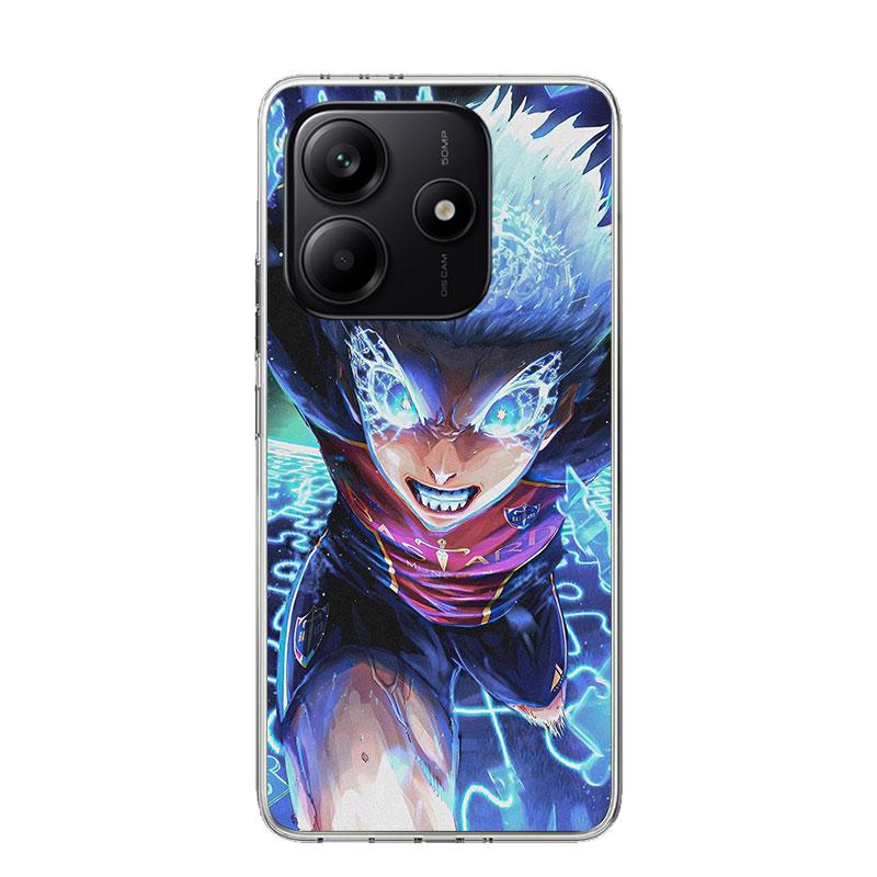 Blue Lock Isagi Yoichi Phone Case For Xiaomi Redmi Note 13 14 15 Pro Plus 12S 12 14S 11S 11E 10 10S 11 11T 5G 4G Cover Coque Red