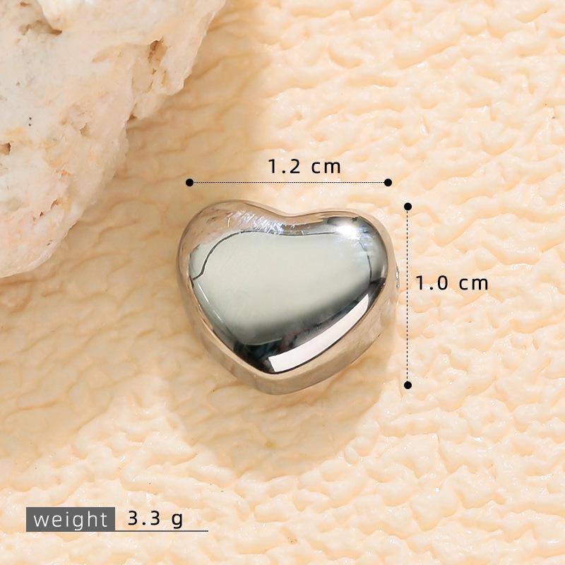 European and American Heart-Shaped Stainless Steel Minimalist DIY Jewelry Accessories