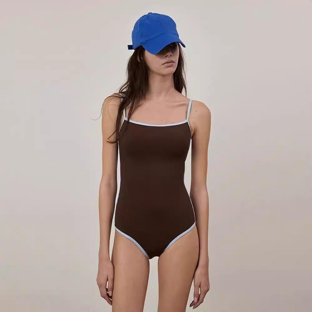 

2026 High Waisted Halter Bikini Set One Piece Swimsuit for Women Bohemian Sexy Push Up Summer Beach Wear XL кавовий
