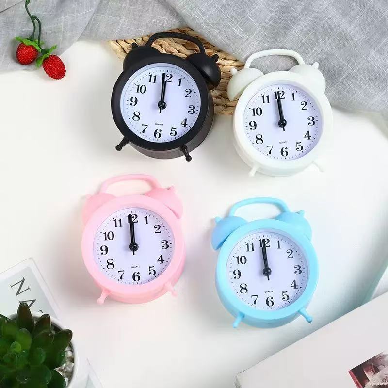 Colorful children's alarm clock cartoon alarm clock creative small alarm clock student fresh cute silent bedside battery clock