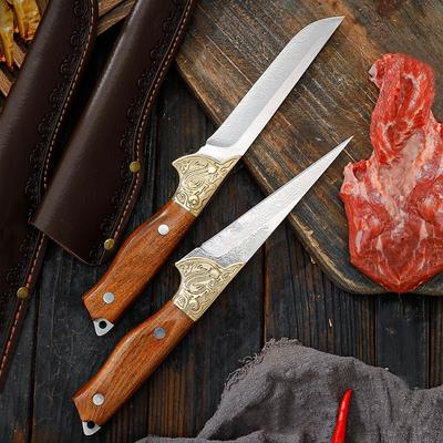 Forged Butcher Knives  Boning Knife Hunting Camping Kitchen Knife Wood Handle Knife For Meat Vegetable Slicing Cutting Tools
