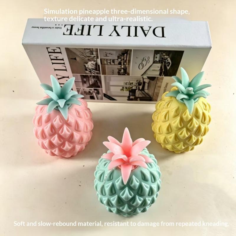 Pineapple Stress Relief Ball Soft Squeeze Toys Water Feeling Squishy Sensory Toys Water Beads Squeeze Fidget Toy Anti Anxiety