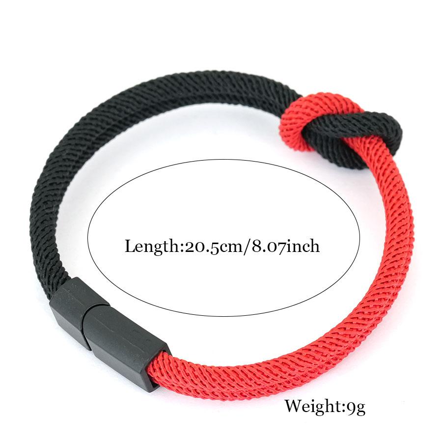 5 Styles Men Rope Bracelet True Love Knot Charm Braslet A Grade 4mm Milan String Braclet Hiphop Street Leisure Hand Accessories