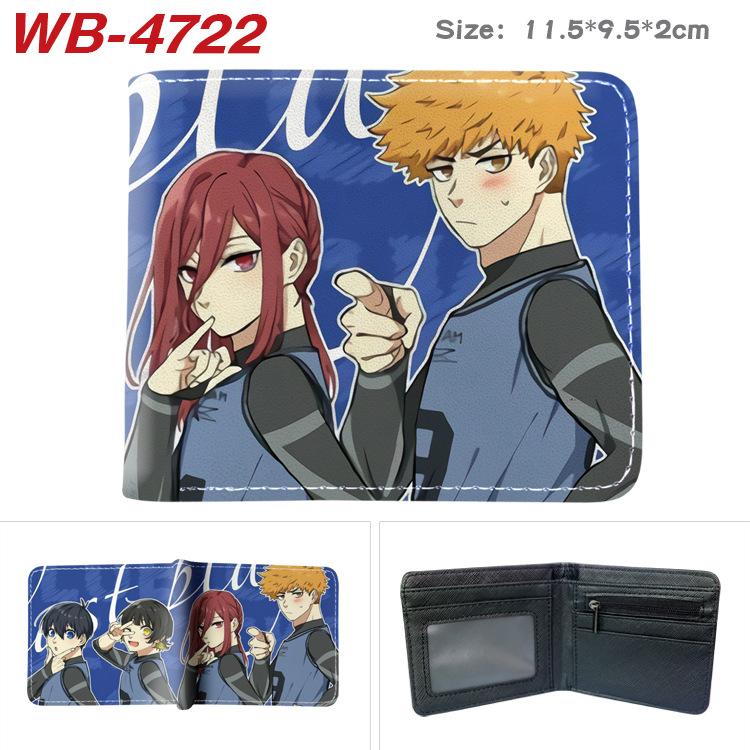 Blue Lock Anime Card Holder Colorful Print Short Wallet Folded Leather Purse 1pcs