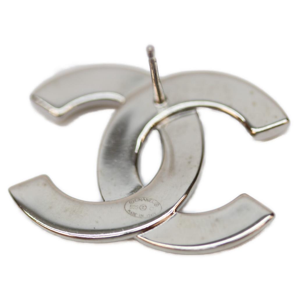 CHANEL B25C Silver CC Logos Earrings earring SilverUsed