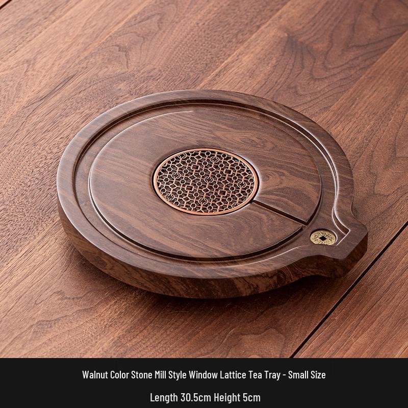 Chaxun Window Grille Round Tea Tray