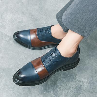 Herren Formelle Schuhe Braun Blau Patchwork Lackleder Business Derby Schuhe Hochzeit Gesellschaftsschuhe Größen 38-46 Herrenschuhe