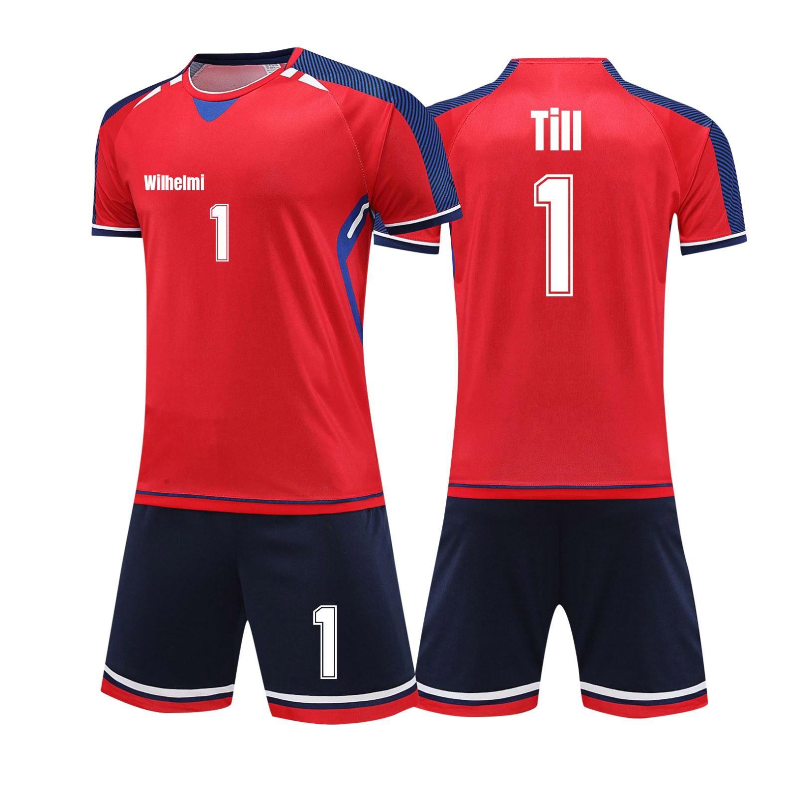 

Personalised Shirts Kit Mens Girls With Name Number Custom Football Jerseys For Boys Training Suit