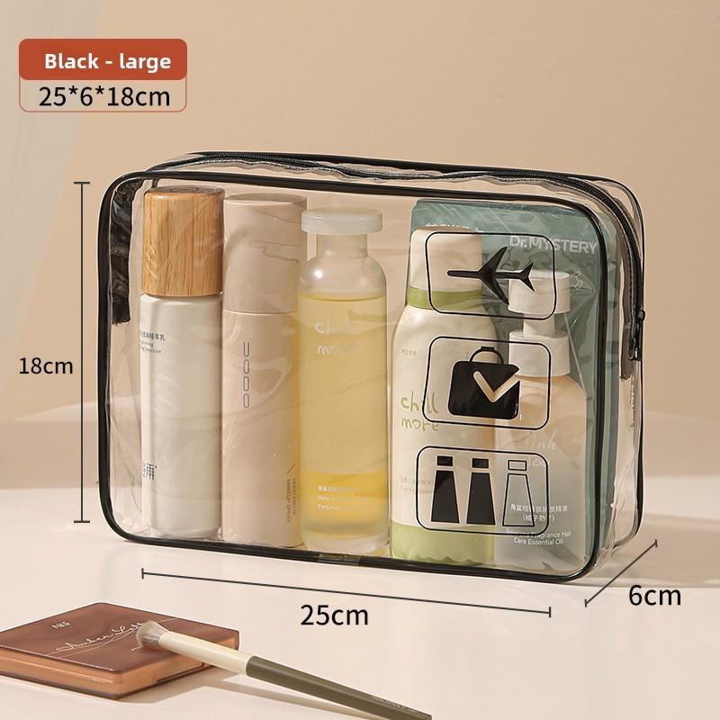 Modern Minimalist Pvc Travel Toiletry Bag With Large Capacity For Cosmetic And Bathroom Storage
