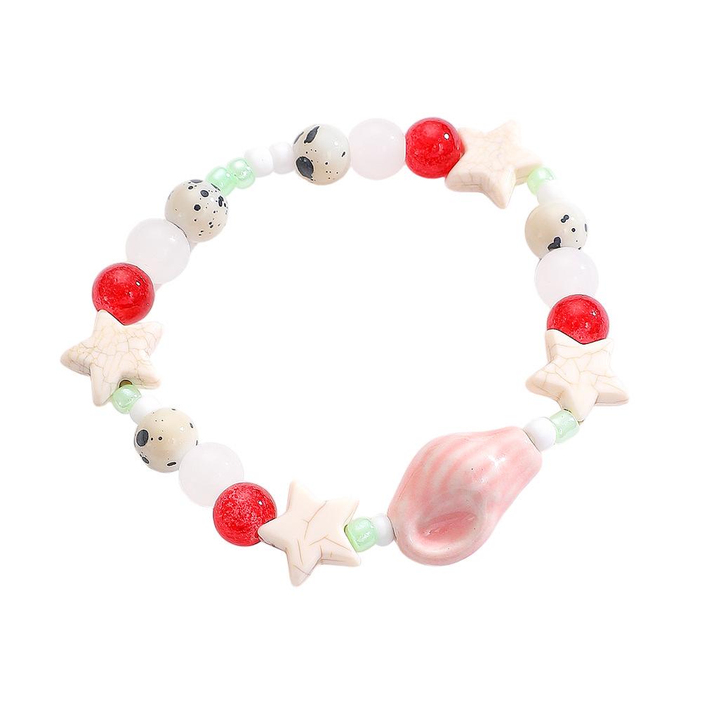 European High-End Seashell & Starfish Beaded Women's Ocean Style Bracelet