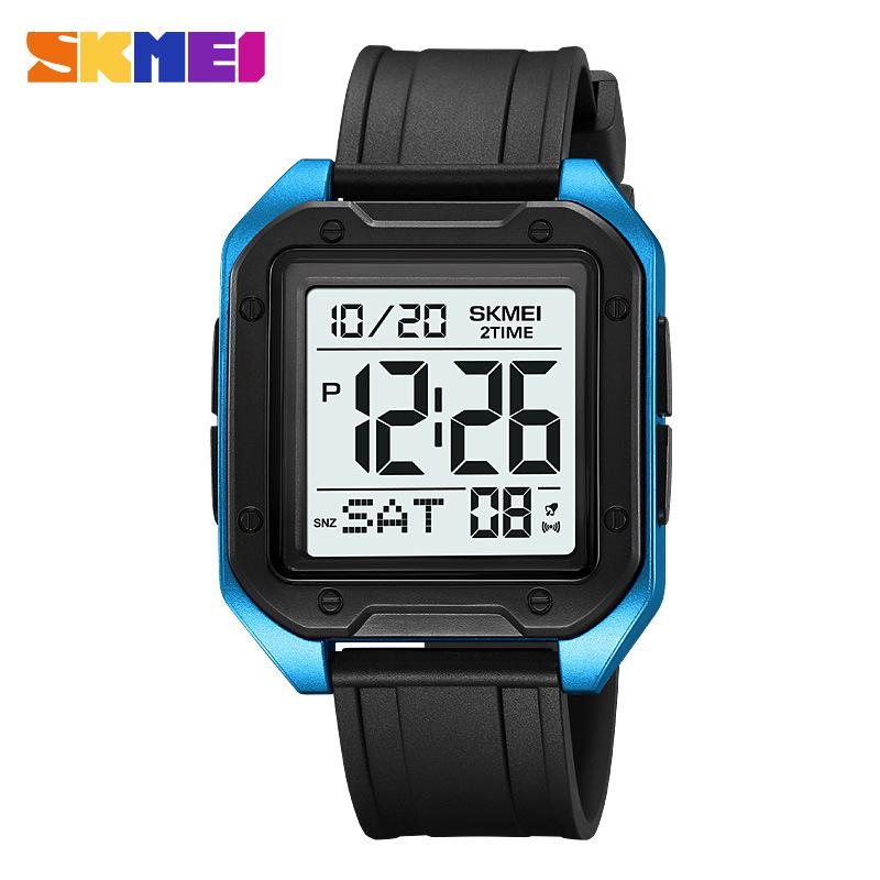 Moment Beauty Fashion Multifunktionale Herrenuhr Leuchtende quadratische Freizeitsport-Studenten-Elektronikuhr