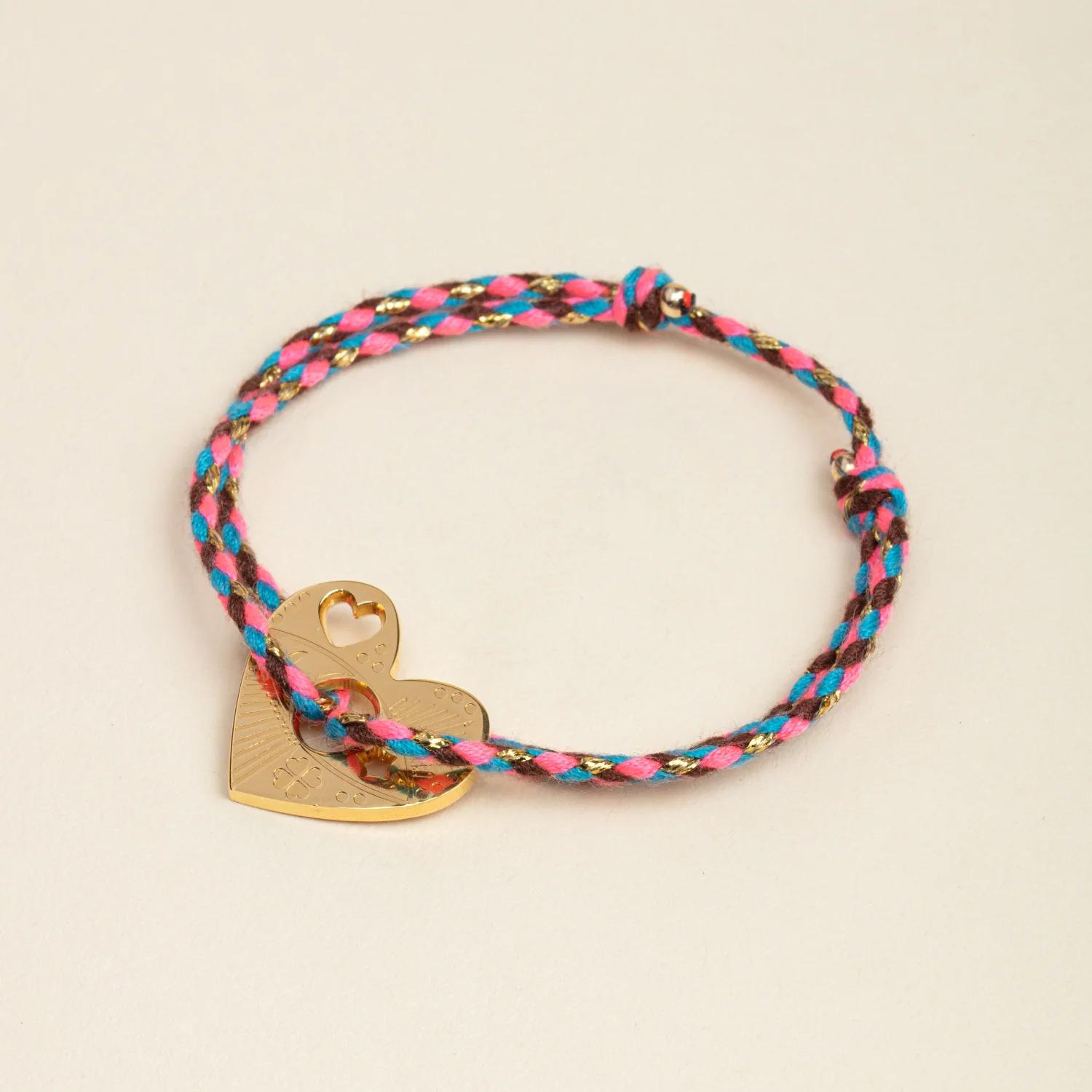 

Niche Retro Style Bracelet Moon Love Four-Leaf Clover 18K Stainless Steel Hand Rope