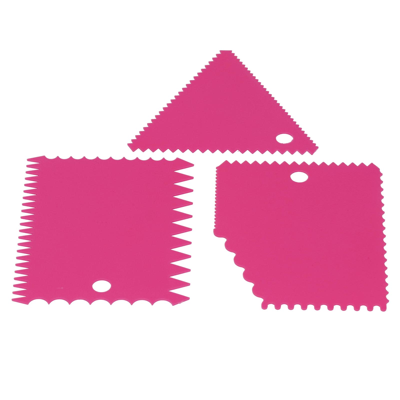 

Набор из 3 шт. Скребок для крема для торта, кондитерские резаки, скребок с неровным краем, DIY разглаживатель, розово-красный розы красного