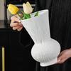 White Ceramic Vase Frosted Black Vase Decorative Ornament Fresh and Dried Flower Arrangement Vases Living Room Decoration Vases