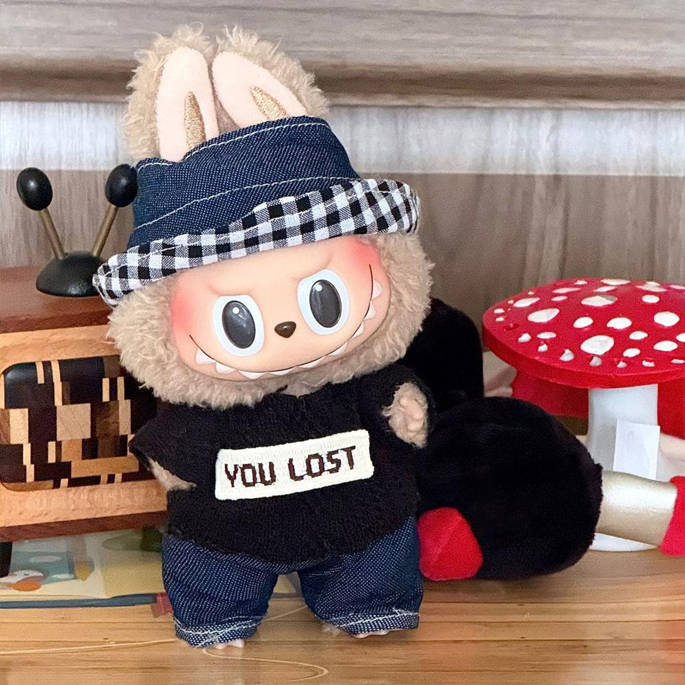 For 17cm Labubu Doll Clothes Fashion Clothes Dress Doll Clothes Color Match Overalls Dolls Accessories Cute Decoration Little Clothes