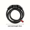 4 Digit Bike Lock Combination,  Heavy Duty Security Cable Lock, Resettable Coiled Wire Lock for Mountain Bike, Road Bike, Scooter & Motorcycle
