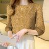 ZANZEA Women Casual Elastic Small Floral Cuffs Rubber Band Daily Blouses