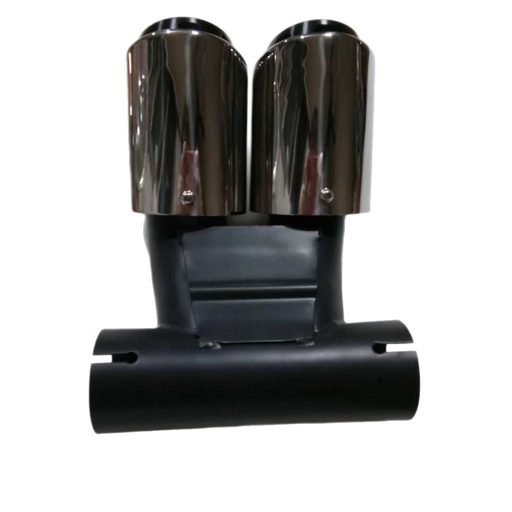 Black Glossy Stainless Steel Tailpipe for Porsche 718 Boxster
