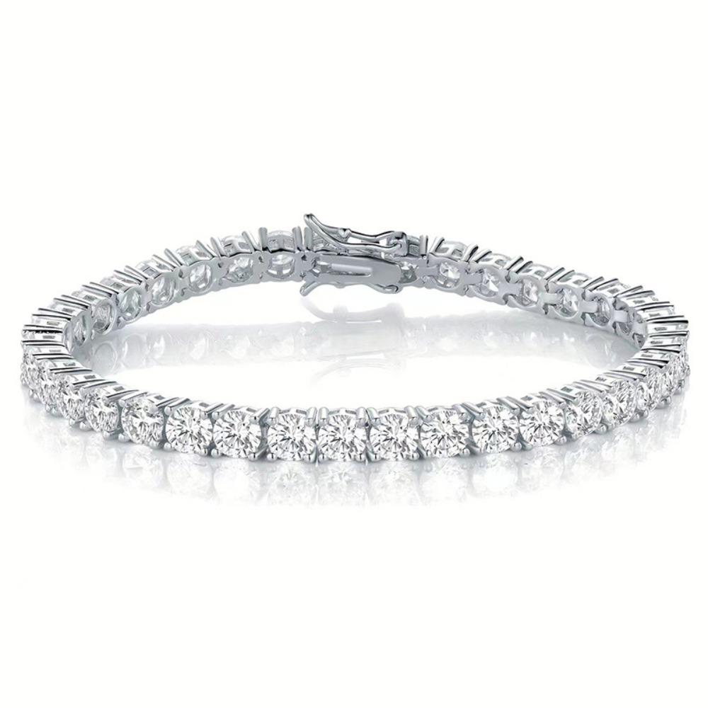 Fashionable Zirconia Tennis Bracelet Full Diamond Elegant Statement Jewelry Piece