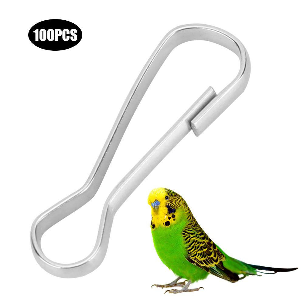 

100PCS High Quality Metal Thicken Durable Bird Accessories Hooks Parrots Cage Supplies