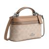 Coach RAINER 18 Logo del Marchio Borsa a Mano in Ecopelle Piccola Giallo Sabbia da Donna