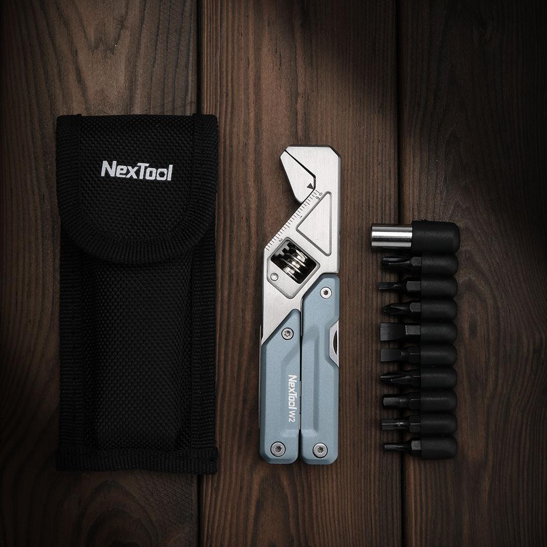 NexTool 8 In 1 Light Wrench W2 Multi Tool Foloding Pliers Multi-functional Spanner Screwdriver Outdoor Camping EDC Hand Tools