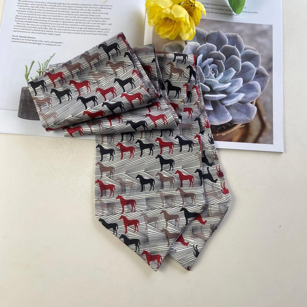Korean imitation silk long silk scarf women's big-name professional decoration small scarf printed streamer tied bag silk scarf