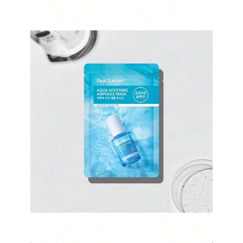 Real Barrier Extreme Cream Тканевая маска для лица 10 штук, Формула для восстановления кожного барьера, Увлажняющая для сухой чувствительной кожи Aqua Soothing Ampoule